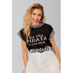 Camiseta Lolina Rib Algodón La Vida Pirata