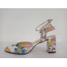 Zapato atado al tobillo flores 716