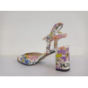 Zapato atado al tobillo flores 716