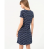 Vestido Surkana corto crepe estampado Marino