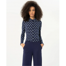 Pantalón Surkana cropped ancho liso Marino