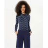Pantalón Surkana cropped ancho liso Marino