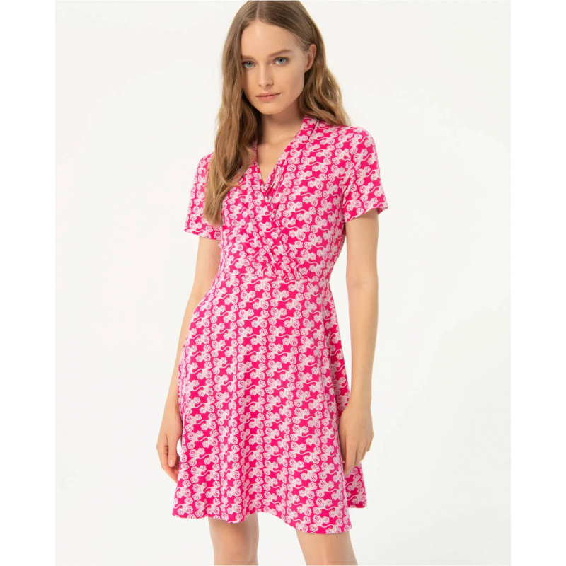 estido Surkana corto elástico estampado Fucsia