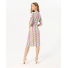 Vestido Surkana midi elástico estampado Multi
