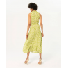 Vestido Surkana largo camisero estampado Verde