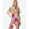 Camisa Surkana larga manga corta estampada Multi