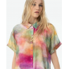 Camisa Surkana larga manga corta estampada Multi