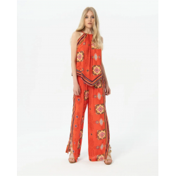 Top Surkana halter color coral