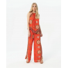 Top Surkana halter color coral