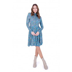 Vestido midi cuello perkins