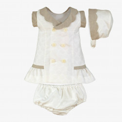 Vestido braguita gorro bebe
